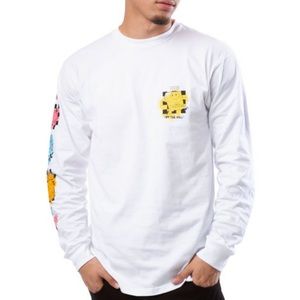 Vans x SpongeBob Graphic Long Sleeve Tee White Skate Streetwear|small|NWT